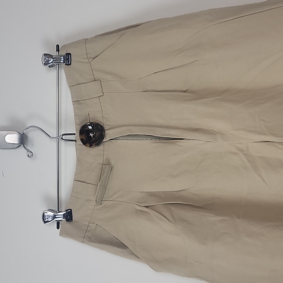 FASHION NOVA Tan High Waist Tortoise Button Wide Leg Pants - Picture 3 of 14